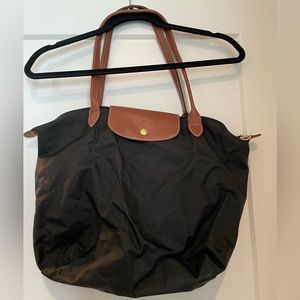 Longchamp black womens tote bag